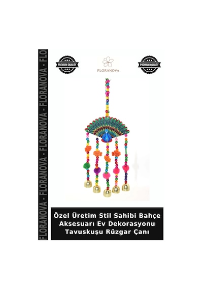Özel Üretim Stil Sahibi Bahçe Aksesuarı Ev Dekorasyonu Tavuskuşu Rüzgar Çanı