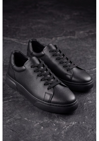 Liarca Asterio %100 Hakiki Deri Ultra Hafif Tabanlı Sneaker Klasik Siyah Casual Ayakkabı