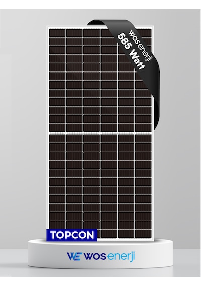 Wos Enerji Güneş Paneli Half-cut 585w Watt Topcon Çift Yönlü