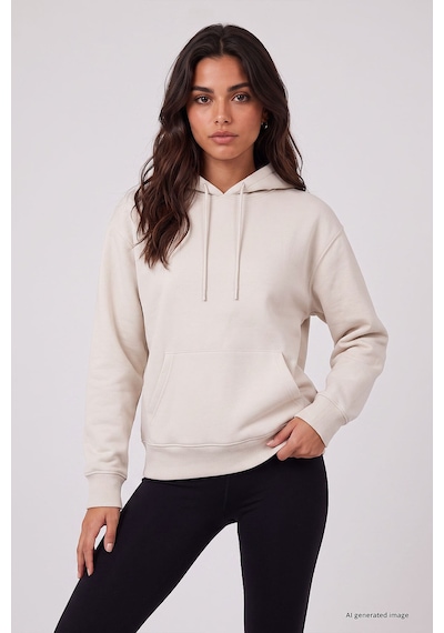 TOMMYLIFE Standart Kapüşonlu 3lü Paket Siyah-ekru-soft Vişne Kadın Sweatshirt - 97321 Siyah - Ekru