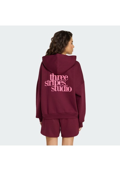 Adidas Hz0855 W 3ss Fl Hd2 Kadın Sweatshirt Bordo