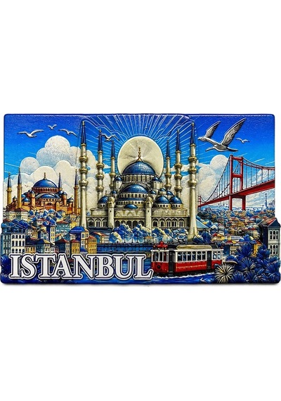 İstanbul Temalı Silikon Buzdolapı Süsü Magnet Alk5379