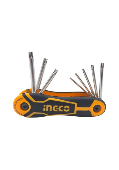 Ingco HHK14083 8 Parça Çakı Tip Torx Allen Anahtar Takımı T9,T10,T15,T20,T25,T27,T30,T40