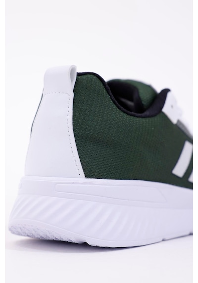 Dijital Baskılı Unisex Yeşil Sneaker - Beyaz Desenli Günlük Ayakkabı Yeşil-beyaz