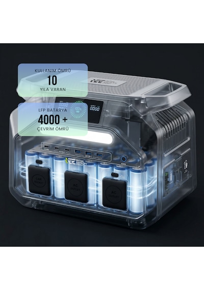 Initial Entropy Energy Lisanslı P1800 1024wh 3600w Max. Lifepo4 Taşınabilir Güç Kaynağı - Temel Paket