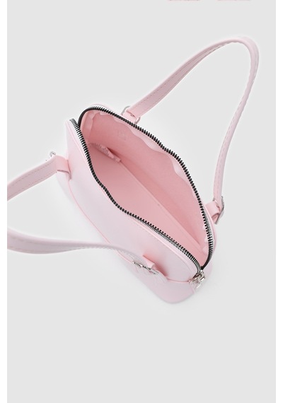 Shule Bags Ribbon Mini Çapraz Çanta Pembe