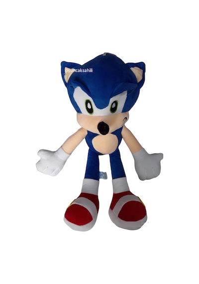 Sonıc Peluş 45Cm Büyük Boy Oyuncak Sonic Yurtdışı Kadife Sonik