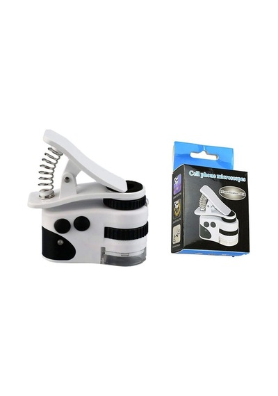 Nikula- 60x Mini Cep Telefonu Için Mandallı Mikroskop Uv Ledli Büyüteç Model Al2431