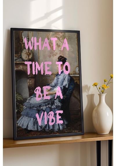Saturn Young Lady At The Fireplace Çerçeveli Tablo What A Time To Be A Vibe Maximalist Decor Altered Art