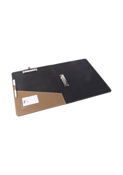 Evrak Sunum Tanıtım Firma Klasörü Sekreterlik A4 150 Yaprak Kapasiteli Ring Binder File Vegan 26,5x32 Cm. Vizon