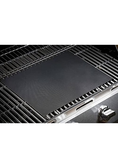 Yanmaz Yapışmaz Mangal Pişirme Örtüsü Grıllmat - 40 Cm Genişlik, 0.30mm Kalınlık, Siyah Renk 80x40cm