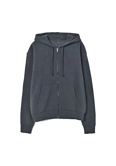Çello Mello Kapüşonlu Fermuarlı Sweatshirt Antrasit Antrasit