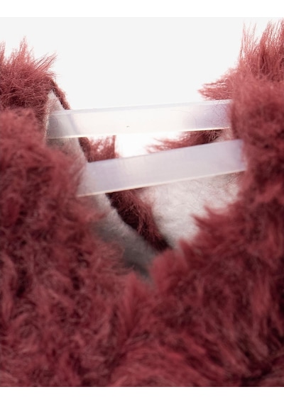Furry Furry Bordo Kürk Barefoot Patik-bordo Kürk
