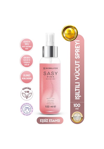 Sasy Pink Işıltılı Vücut Spreyi Kokunla Işılda 100 Ml