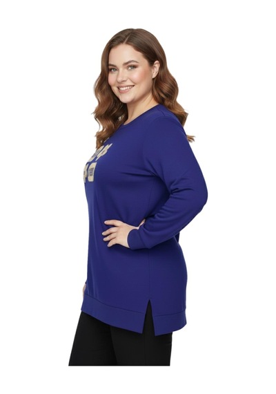 Caftan Kadın Sıfıryaka Taşlı Tunik Bgl-st05087 İndigo