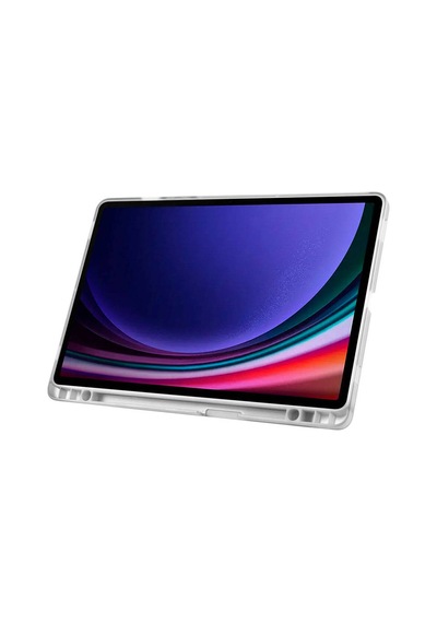Galaxy Uyumlu  Tab S9 Kılıf Frm Tri Folding Kalem Bölmeli Standlı Kılıf-gri Arka Kapak