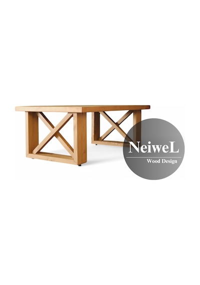 Neiwel Nuse Doğal Ahşap Sehpa-70-120 Açık Ceviz