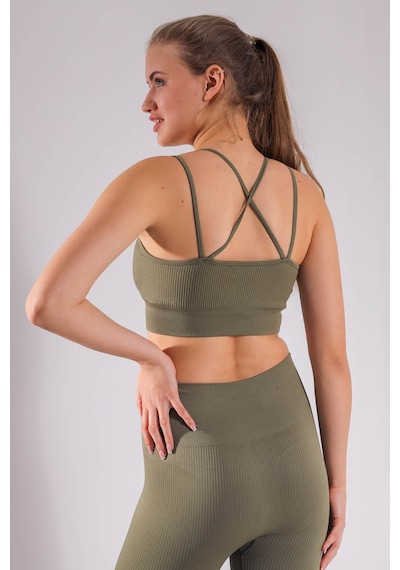 Slimwear Sw Spor Bra Tayt Takım Mavi