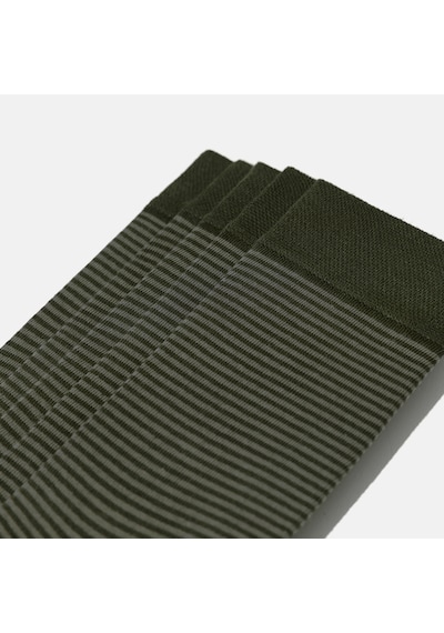 Dikişsiz Bambu Çorap Haki Yeşil Renk Çizgi Detaylı Bambu Erkek Çorap Kutulu 5 Çift Premium Uzun Çorap Soket Çorap Bambu Mix