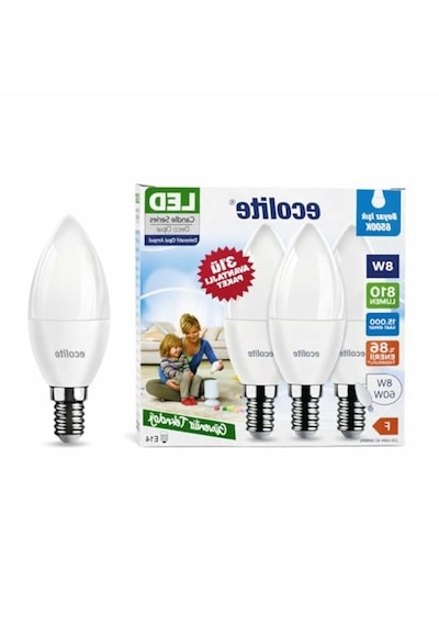 Ecolite 8 W Led Mum Ampul E14 Duy, 3'lü Paket, 810 Lümen, 6500k Beyaz Işık, 60w Eşdeğer, Opal Dekoratif Ampul, Dimmerlenemez,%86 Enerji Tasarrufu, 99x37 Mm Enerji Sınıfı F 10c