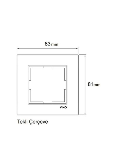 Viko Karre Tekli Çerçeve Beyaz 1 Adet Priz Çerçevesi