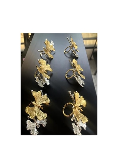 Dragonfly Peçete Ağırlığı Gümüş Çok Renkli