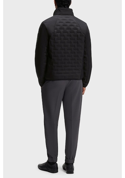 Boss Regular Fit Dik Yaka Fermuarlı Mont Erkek Mont 50561388 001 Siyah