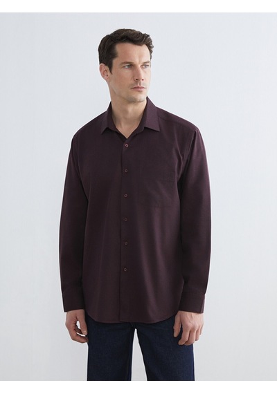 Lcwaıkıkı Classic Bordo Regular Fit Erkek Gömlek