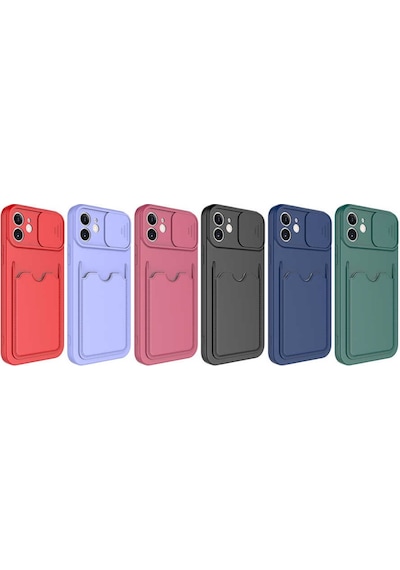 Apple Uyumlu iPhone 12 Kılıf Zore Kartix Kartlık Bölmeli Kılıf
