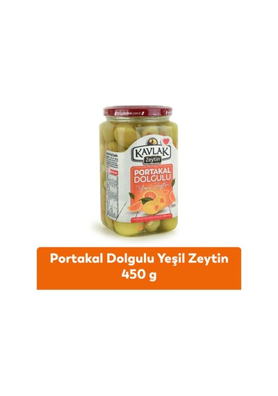 Portakal Dolgulu Yeşil Zeytin 450 Gr Cam Kavanoz
