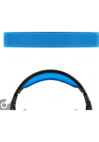 Logitech G930 G430 F450 G432 G332 G231 G230 Uyumlu Kulaklık Sünger Yastığı Pedi Ve Kafa Bandı Kumaş Mavi