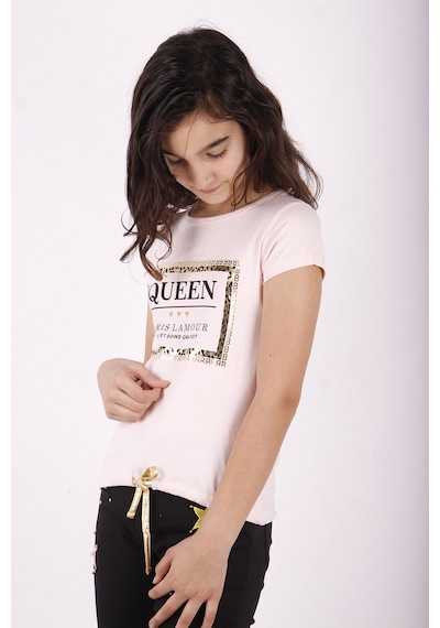 Toontoy Kids Toontoy Kız Çocuk Queen Varak Leoapar Baskılı Tişört Pudra Toontoy Kids Toontoy Kız Çocuk Queen Varak Leoapar Baskılı Tişört Pudra