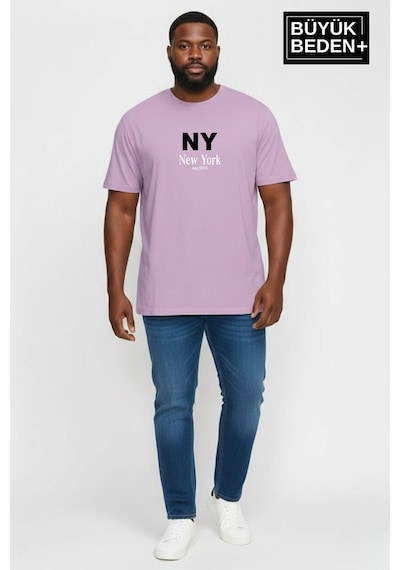 Superlife Erkek Büyük Beden Ny New York Baskılı 3xl-6xl Bisiklet Yaka Tshırt Spr26bts510-15 Lila Superlife Erkek Büyük Beden Ny New York Baskılı 3xl-6xl Bisiklet Yaka Tshırt Spr26bts510-15 Lila