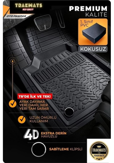 Citroen C3 Aircross 2020 Universal Oto Paspas 4d Havuzlu Yeni Üretim Siyah Adk