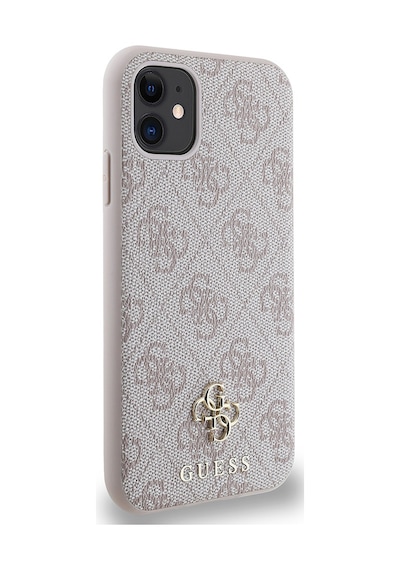 Apple Uyumlu iPhone 12 Uyumlu Kılıf Guess Lisanslı Magsafe Şarj Özellikli Small 4g Classic Kapak Pembe -