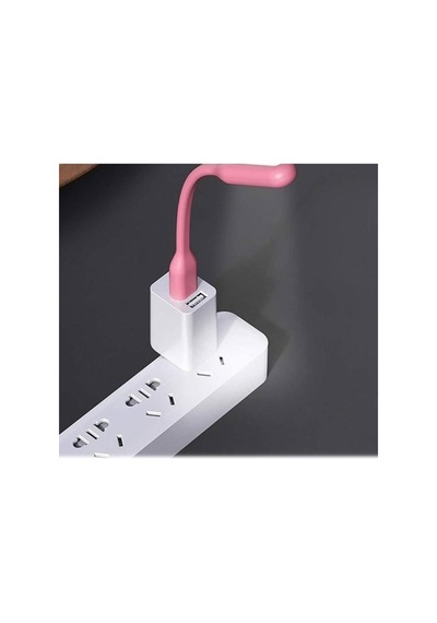 Esnek Ayarlanabilir Taşıması Kolay Laptop Ve Powerbank Uyumlu Usb Kitap Okuma Çalışma Gece Lambası Pembe Pembe