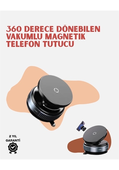 Mey İthalat Evrensel Uyumlu Manyetik Araç Telefon Standı Dayanıklı Alüminyum Gövde