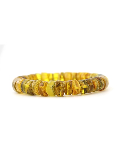 Kehribar Bileklik Amorf Tasarım Ambergold Blk23-136 Çok Renkli