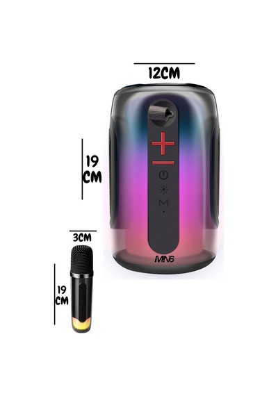 Pluse 8 Mikrofonlu Ses Bombası/ışıklı Gece Lambası/dekoratif Aydınlatma/2 Mikrofonlu Hoparlör