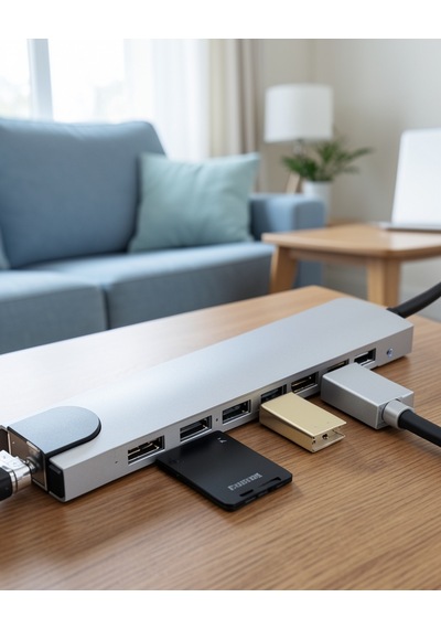 Usb C Çoklu Port Adaptör Hdmı Usb Ethernet Sd Kart Hub 0