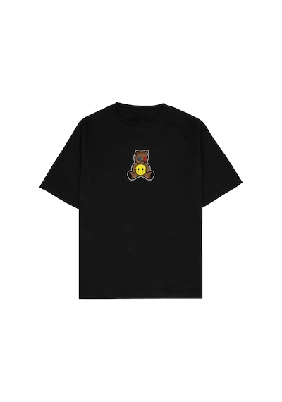 Adrift Happiness Siyah Oversize Unisex T-shirt Siyah