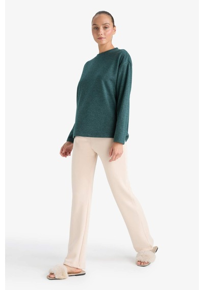Defacto Flare Fit Geniş Paça Termal Tayt F2545AX25AU Bej