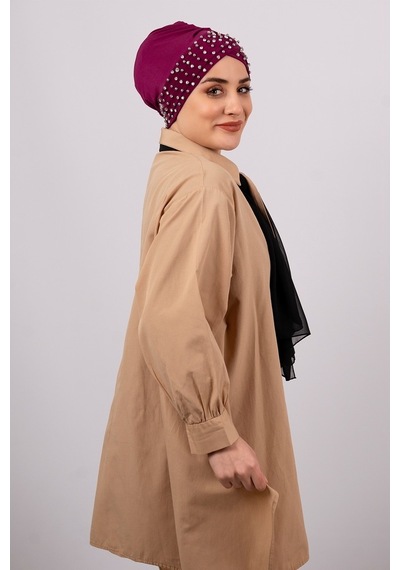 Hürrem Bone Şarabi Pratik Hazır Geçmeli Tesettür Bone Sandy Kumaş Taşlı 1456_ Çok Renkli Hürrem Bone Şarabi Pratik Hazır Geçmeli Tesettür Bone Sandy Kumaş Taşlı 1456_ Çok Renkli