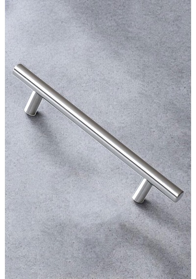 10 Adet Pürüzsüz İnox Metal Kulp 192 Mm Mobilya Mutfak Çekmece Dolap Dolabı Kulbu Kulpu Kulpları
