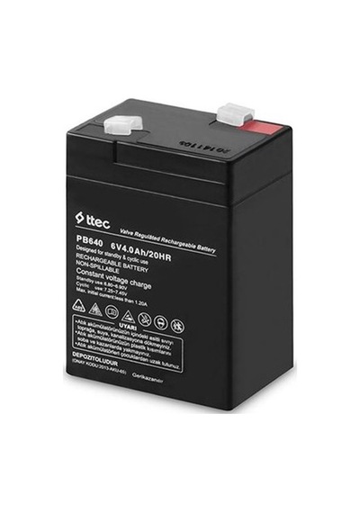 Ttec 6 Volt 4 Amper Bakımsız Kuru Akü - 6V 4 Ah 2022 Üretim