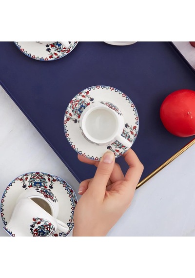 Hattat 6 Kişilik 90 Ml Kahve Fincanı Çok Renkli