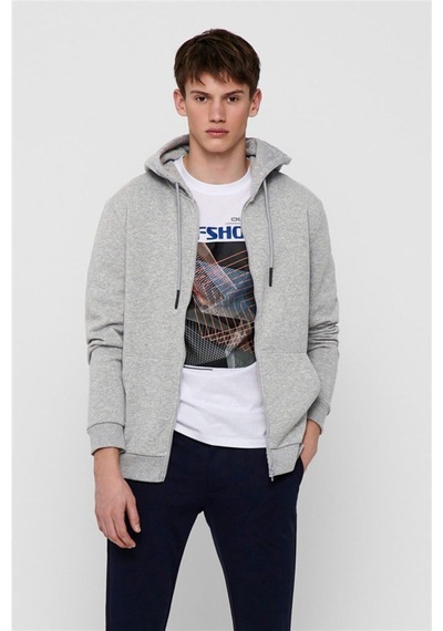 Only & Sons Onsceres Fermuarlı Hoodie Sweatshirt - 22018684 001