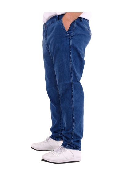 Mode Xl Büyük Beden Erkek Kot Pantolon Yan Cep Chıno 18880 Açık Mavi Açık Mavi