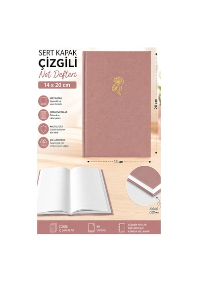 Kaliteli Not Defteri A5 14x20cm 1 Adet Lizz Esp180c Çizgili Lastili Sert Kapak 168 Yaprak Ciltli Büro Ofis Okul Açık Pembe Kaliteli Not Defteri A5 14x20cm 1 Adet Lizz Esp180c Çizgili Lastili Sert Kapak 168 Yaprak Ciltli Büro Ofis Okul Açık Pembe