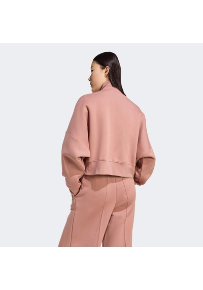 Adidas 3 Stripes Zipup Kadın Kahverengi Sweatshirtjw3609 Pembe